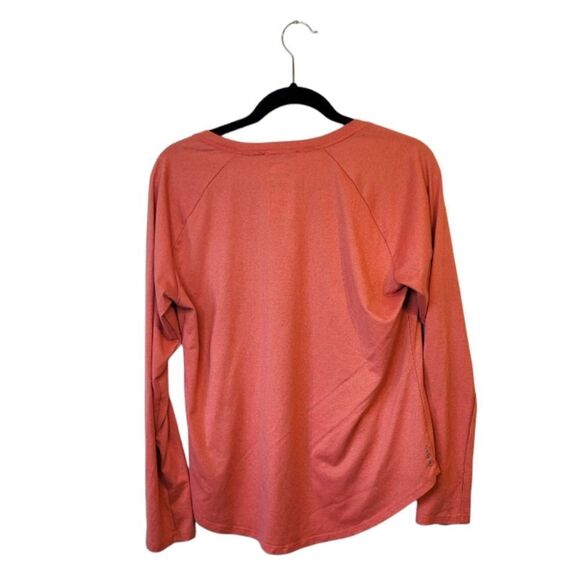 The North Face Heathered Red Orange Flash Dry Long Sleeve Shirt Size L - Picture 2 of 5